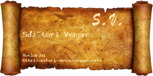 Sátori Veron névjegykártya